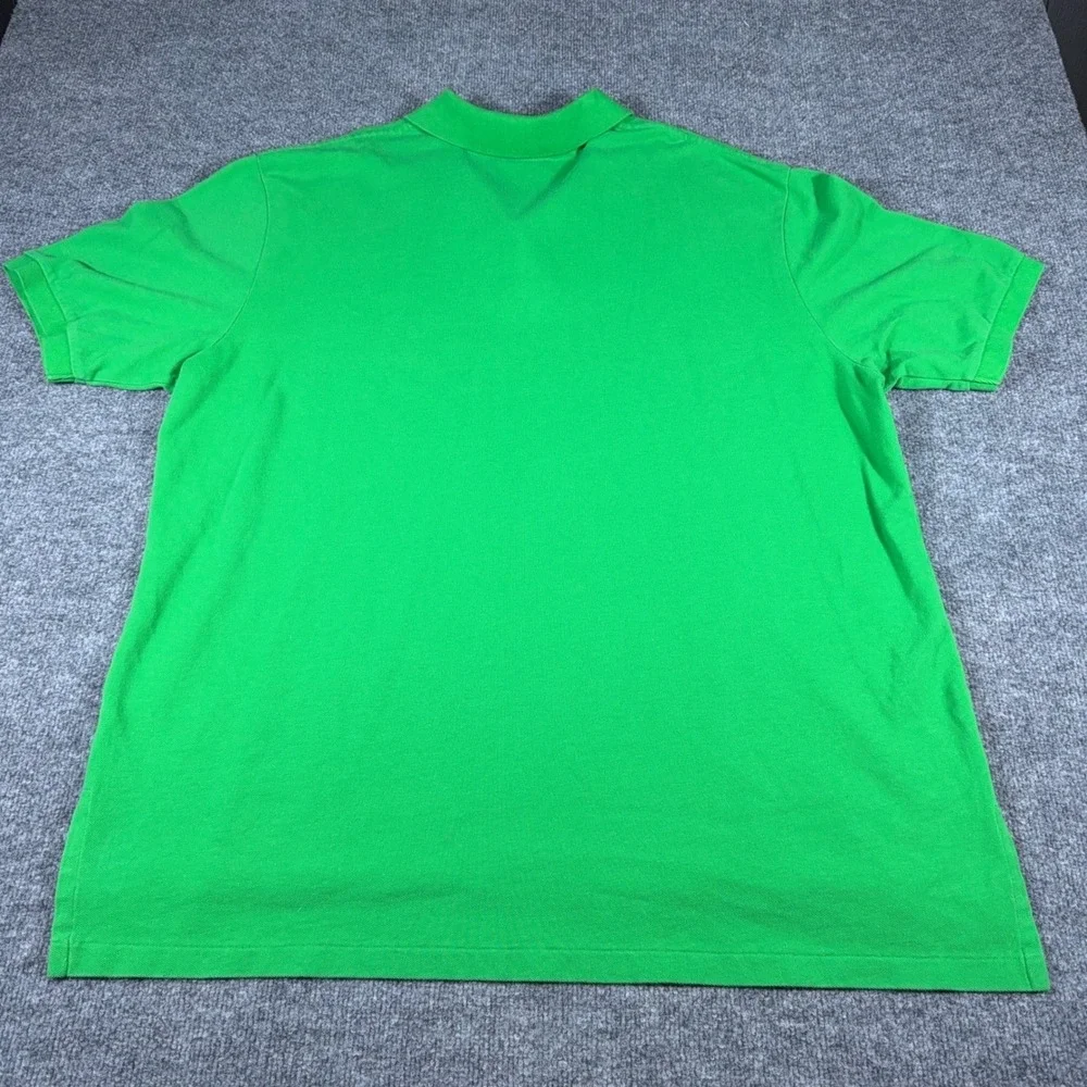 Polo Ralph Lauren Mens 2XLT Tall Green Short Sleeve Pique Polo Orange Pony Logo